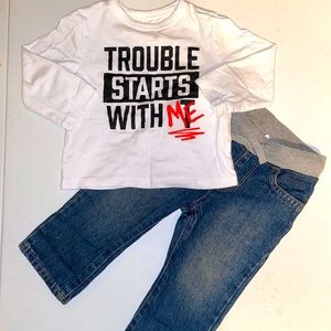 Jean n t-shirt bundle  9-12 months